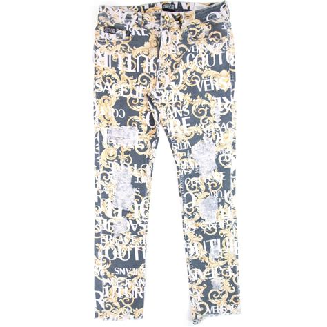 versace jeans couturelogo|versace printed jeans.